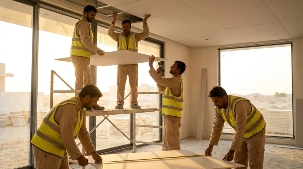 خطوات فحص جودة استلام أعمال مبلط سيراميك وبورسلين في الإمارات العربية المتحدة — التميز الاماراتي
